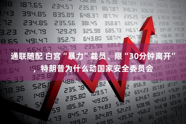 通联随配 白宫“暴力”裁员、限“30分钟离开”，特朗普为什么动国家安全委员会